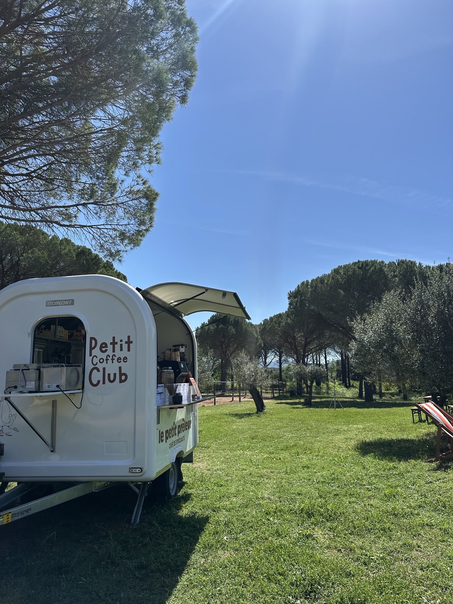 Le Petit Prêleur — coffee shop mobile en plein air, Côte d'Azur